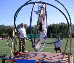 Aerotrim – steel ring, copy of a parachutist training simulator