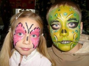 Facepainting (malování na obličej) – pronájem atrakcí Vinelan